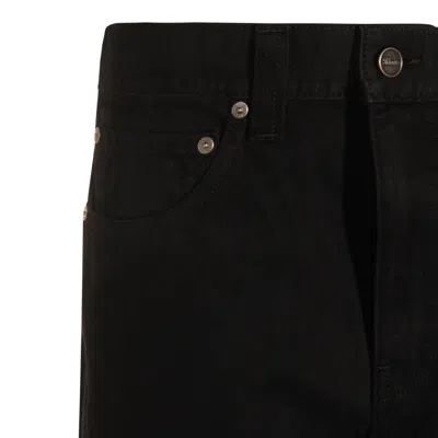 Khaite Bacall Low Rise Straight Jeans In Black