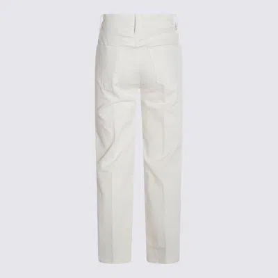 Mother Stretch Denim The Rambler Trousers In White