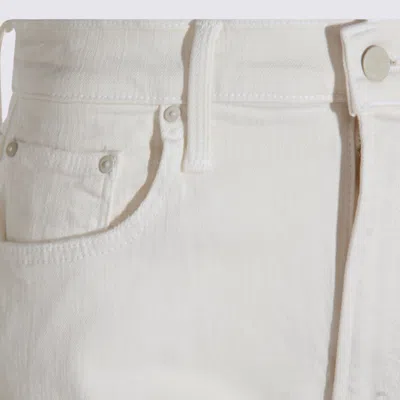 Mother Stretch Denim The Rambler Trousers In White