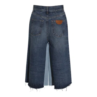 Chloé Chloe Women Patchwork Denim Bermuda Shorts