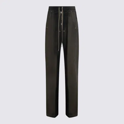 Rick Owens Trousers Straight Leg Side Pockets In Black
