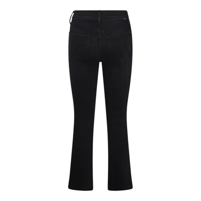 Mother Black Cotton Denim Jeans In Black