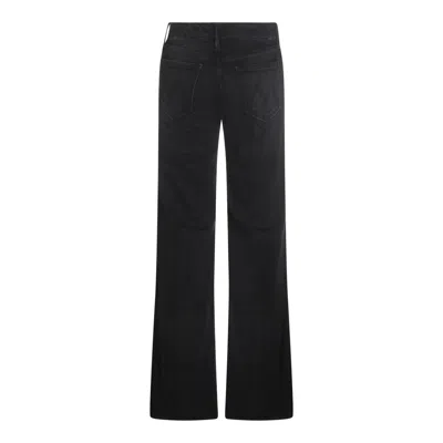 Mother High-waisted Wide-leg Jeans With Clean Lines In Black
