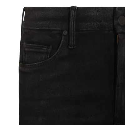 Mother High-waisted Wide-leg Jeans With Clean Lines In Black