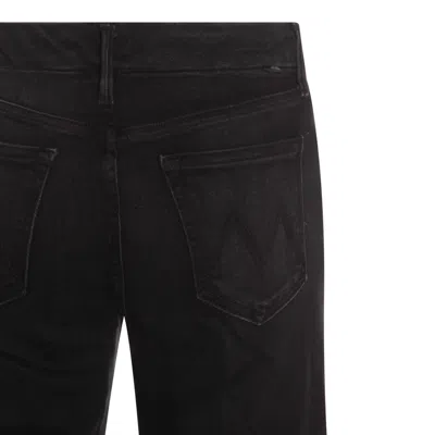 Mother High-waisted Wide-leg Jeans With Clean Lines In Black