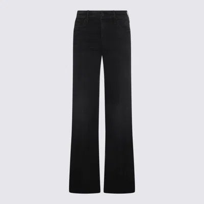 Mother High-waisted Wide-leg Jeans With Clean Lines In Black