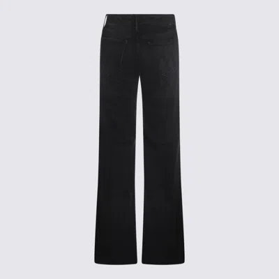 Mother High-waisted Wide-leg Jeans With Clean Lines In Black