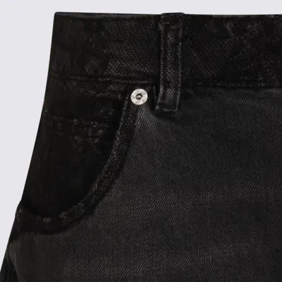 Blumarine Straight Leg Trousers Lace Detailing In Black