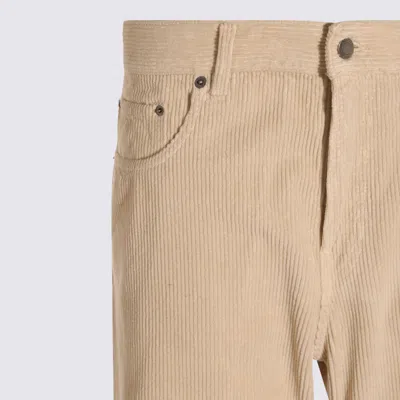 Haikure Corduroy-textured Cotton Trousers In Nude