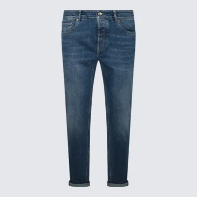 Brunello Cucinelli Blue Cotton Denim Jeans In Blue