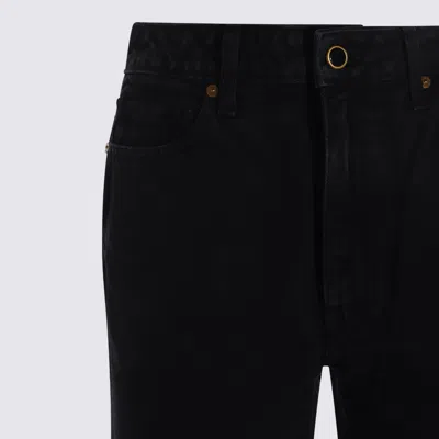 Khaite Black Cotton Denim Jeans In Black