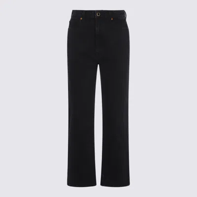Khaite Black Cotton Denim Jeans In Black