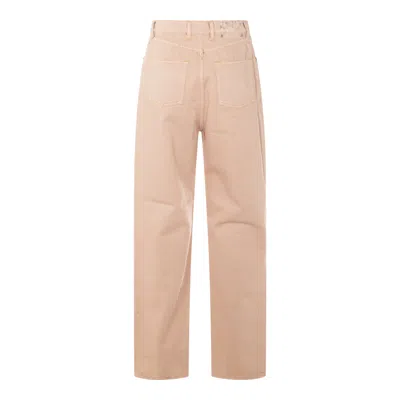 Golden Goose Beige Cotton Denim Jeans In Pink