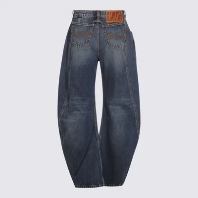 Jean Paul Gaultier Relaxed-fit Low-rise Jeans With Unique Side Zipper In Blue