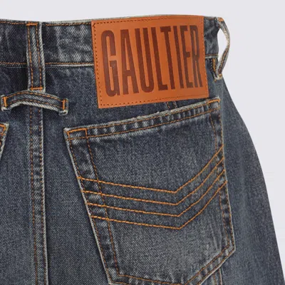 Jean Paul Gaultier Relaxed-fit Low-rise Jeans With Unique Side Zipper In Blue
