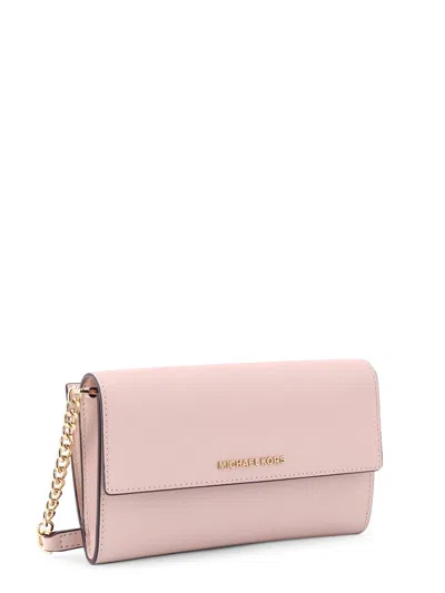 Michael Kors Jer Set Leather Shoulder Bag With Frontal Monogram