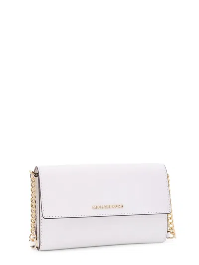 Michael Kors Jer Set Leather Shoulder Bag With Frontal Monogram