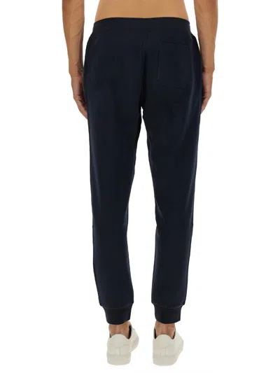 Polo Ralph Lauren Trousers Featuring Ribbed Cuffs And Elastic Waistband In Blue