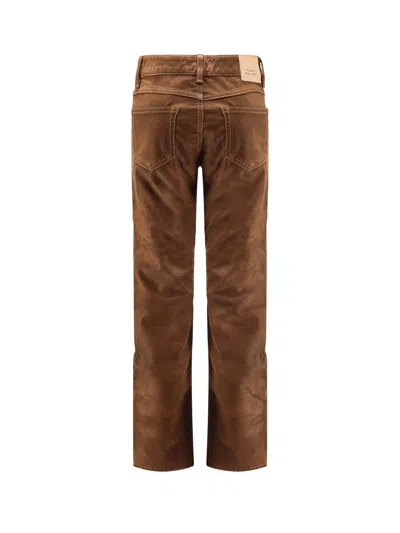 Isabel Marant Étoile Marant Etoile Women Kelsie Leather-alternative Material Trousers In Brown