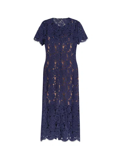 Self-portrait Lace Midi Dress In Blue