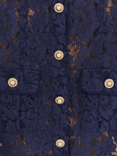 Self-portrait Lace Midi Dress In Blue