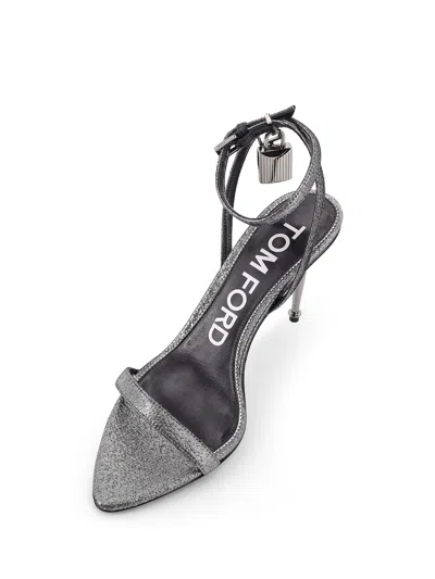 Tom Ford Laminated Heeled Sandals With Laminated Effect