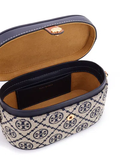 Tory Burch Leather And T Monogram Fabric Beauty Case