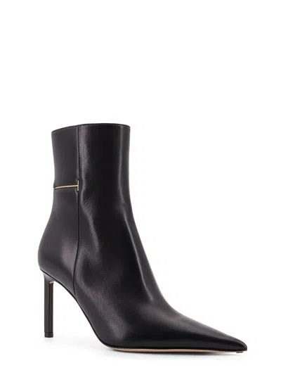 Tom Ford Julianne T Detail Soft Calf Leather Booties In Brown