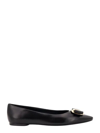Ferragamo Leather Ballerinas With Iconic Vara Bow