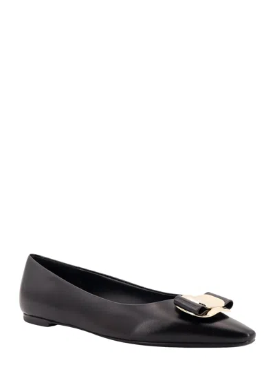 Ferragamo Leather Ballerinas With Iconic Vara Bow