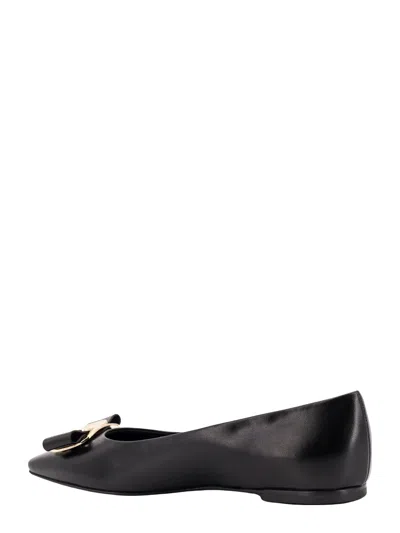 Ferragamo Leather Ballerinas With Iconic Vara Bow