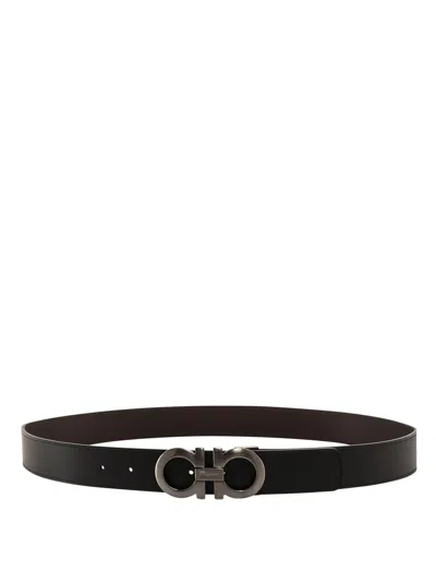 Ferragamo Men Gancini Adjustable And Reversible Belt