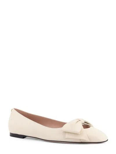 Valentino Leather Ballerinas Featuring Bow Detail