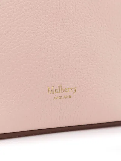 Mulberry Leather Bucket Bag With Logo