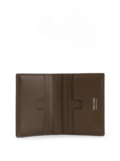 Tom Ford Leather Cardholder With Croco Effect