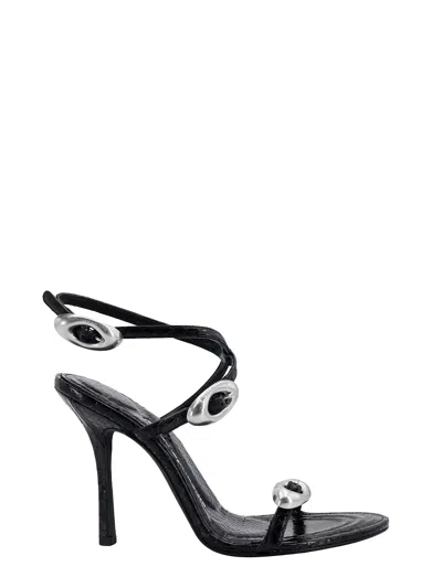 Alexander Wang Leather Sandals With Croco Print