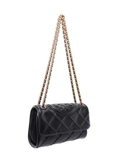 Tory Burch Leather Shoulder Bag With Embossed Logo