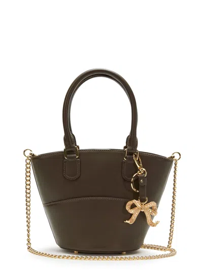 Self-portrait Leather Shoulder Bag With Iconic Charm