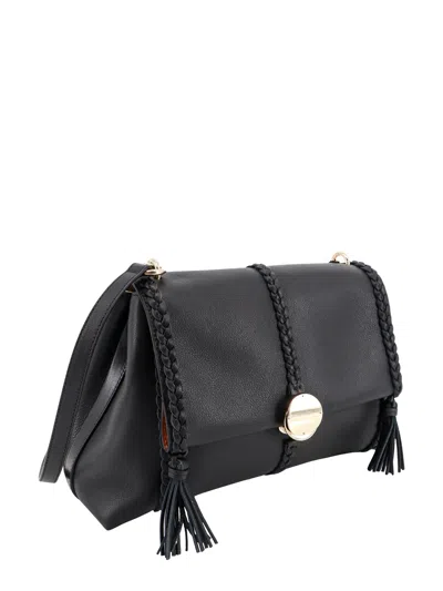 Chloé Leather Shoulder Bag With Tassels