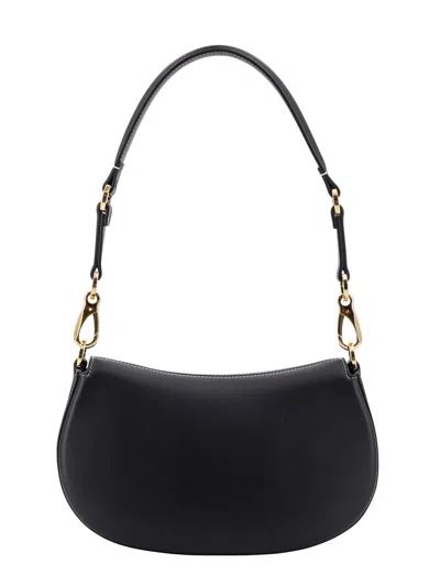 Valentino Leather Shoulder Bag With Vlogo Signature Detail In Black