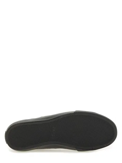 Hugo Boss Faux-leather Trainers With Plain And Grained Textures In Black