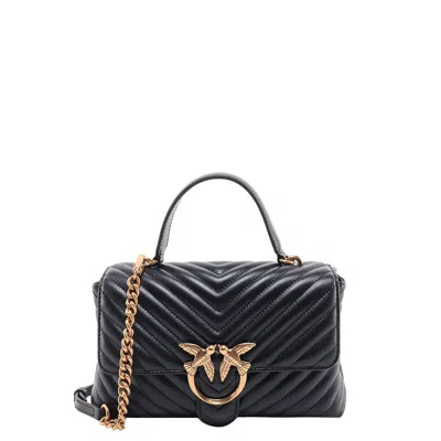 Pinko Love Lady Matelassã© Leather Handbag With Love Birds Buckle