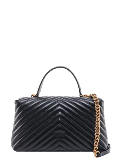 Pinko Love Lady Matelassã© Leather Handbag With Love Birds Buckle