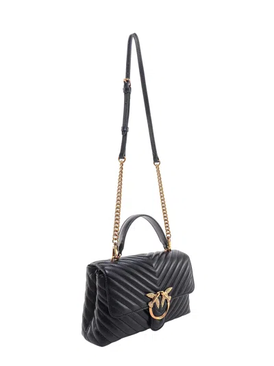 Pinko Love Lady Matelassã© Leather Handbag With Love Birds Buckle