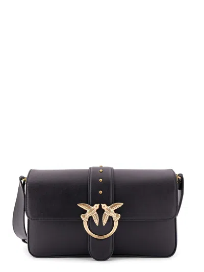 Pinko Love One Mini Slouchy Leather Shoulder Bag