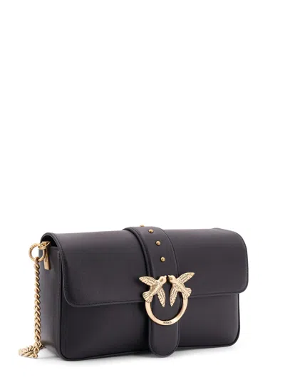 Pinko Love One Mini Slouchy Leather Shoulder Bag