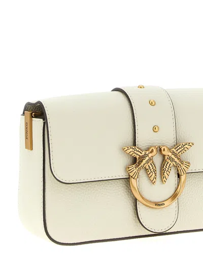 Pinko Love One Classic Slouchy Clutch In White