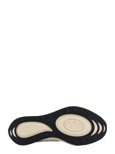 Valentino Garavani White Leather And Fabric Vlogo Easyjog Sneakers