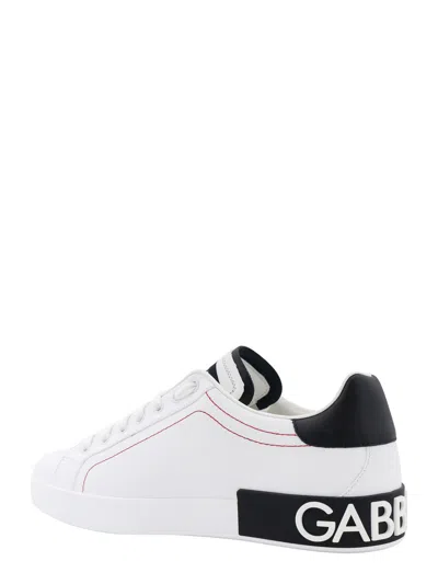 Dolce & Gabbana Portofino Sneaker In Calfskin In White
