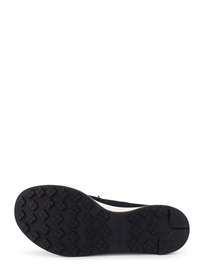 Kiton Ciro Paone Low-top Mesh Sneakers With Suede Profiles In Black